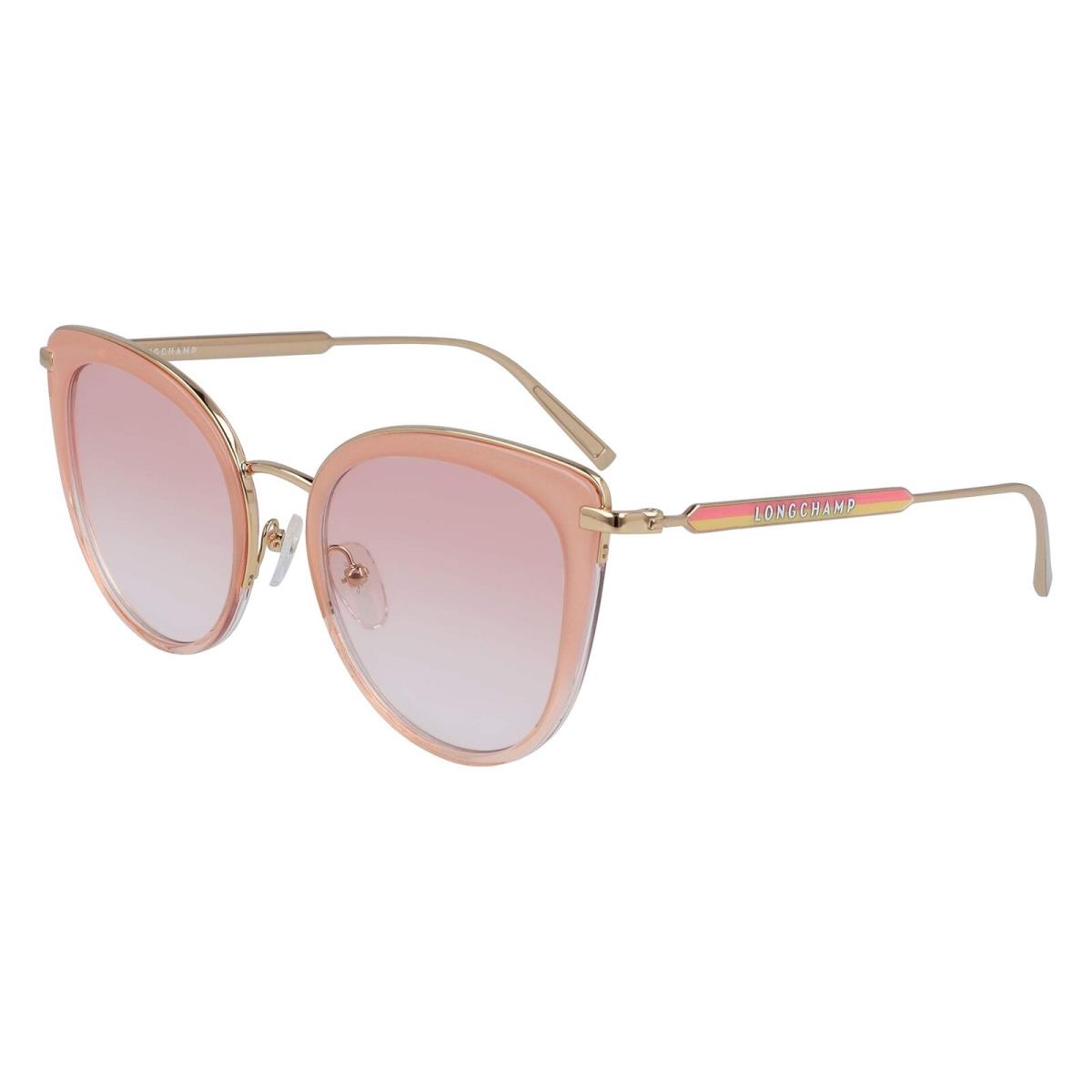 Longchamp LO 661S 750 Peach Sunglasses with Pink Gradient Lenses