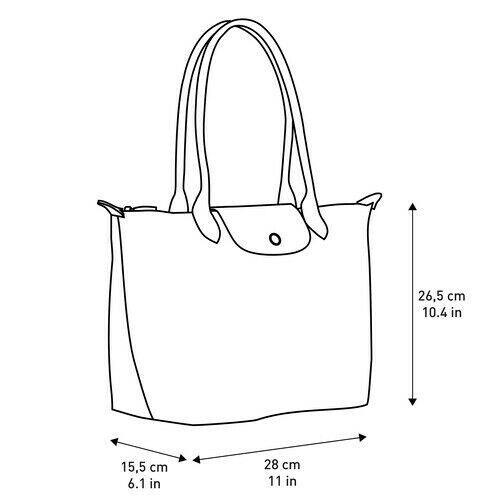 Longchamp Le Pliage City Medium Shoulder Tote Cream