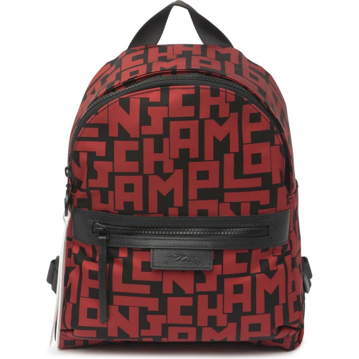 Longchamp Le Pilage Small Backpack Red /black