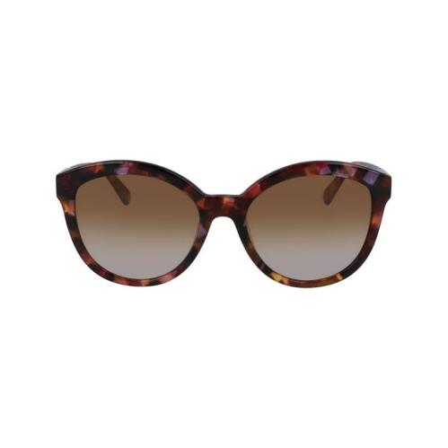 Longchamp LO 671S 690 Pink Tortoise Sunglasses with Brown Gradient Lenses