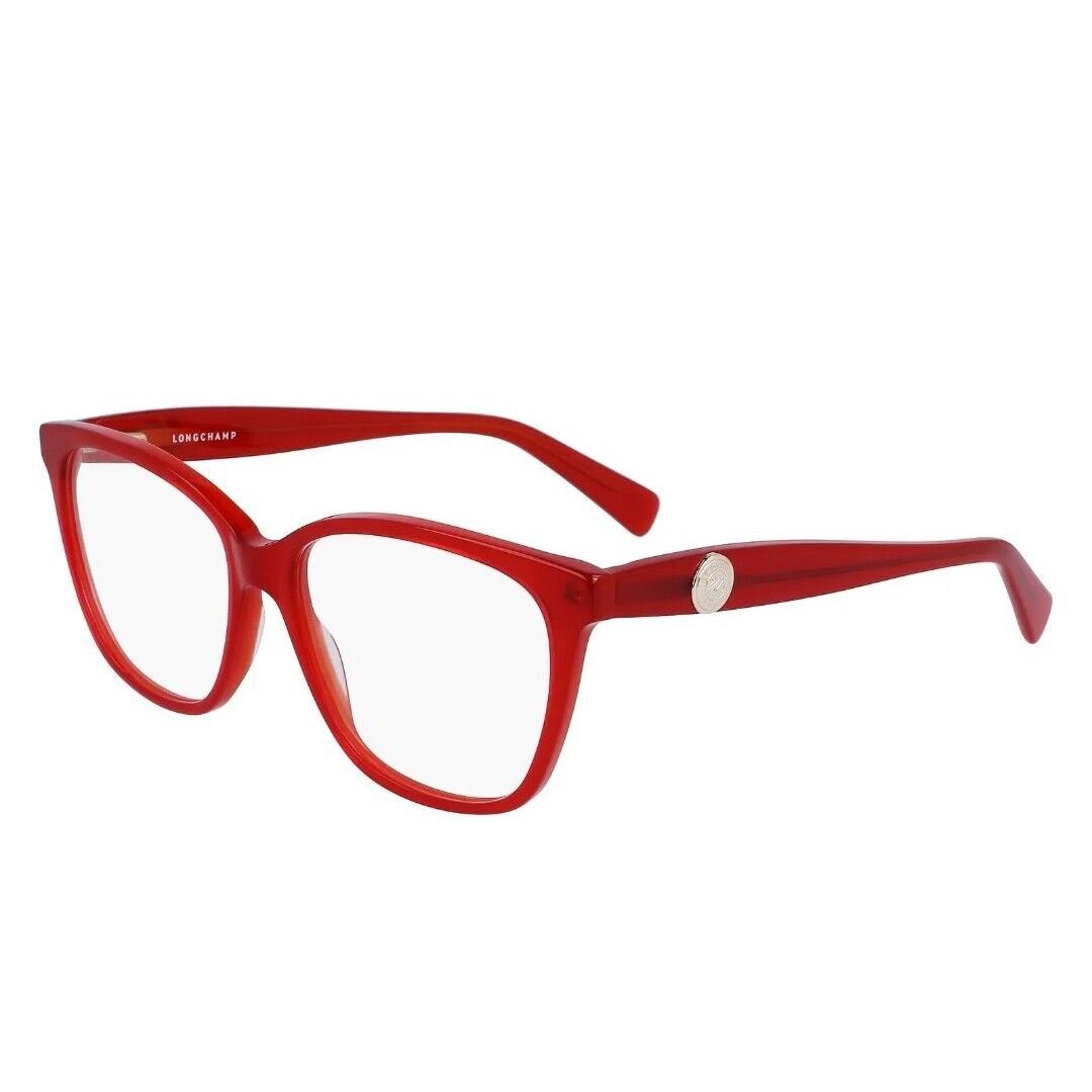 Women Longchamp LO2715 600 Red 52-15-140 Eyeglass Frames