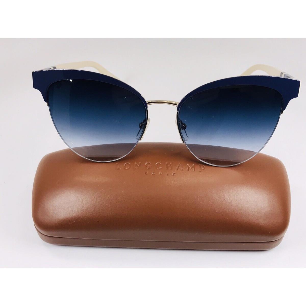 Longchamp LO111S 424 Blue Sunglasses 55mm with Case