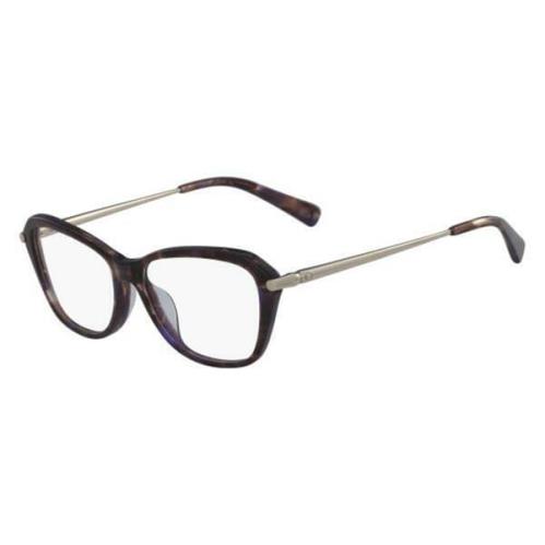 Longchamp LO2617 252 Brown Marble Purple Eyeglasses 53mm with Case