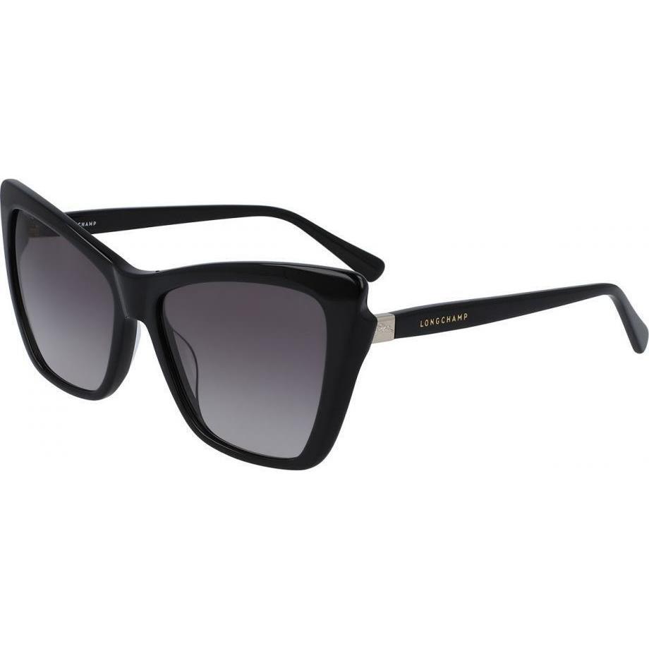 Longchamp LO669S 001 56mm Black Grey Gradient Cat Eye Women`s Sunglasses