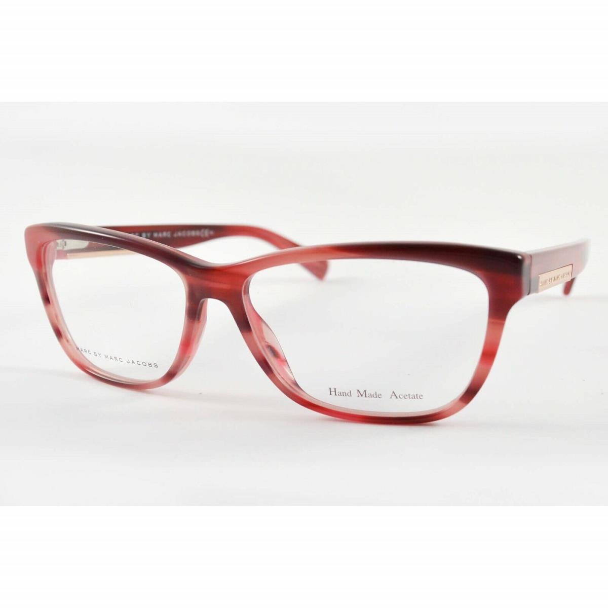 Marc by Marc Jacobs 618 Kvn Burgundy Striped Eyeglass Frame Size 55-14-140