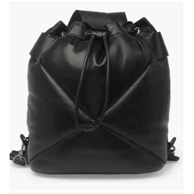 Longchamp Pliage Cuir Lambskin Bucket Backpack - Black Leather - Retail