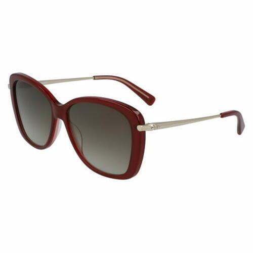 Longchamp LO 616S 610 Red Sunglasses with Brown Gradient Lenses