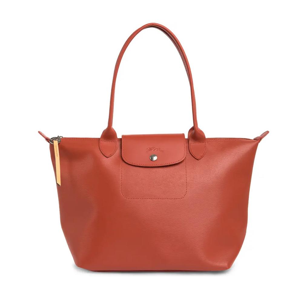 Longchamp Le Pliage City Medium Shoulder Tote Terracotta