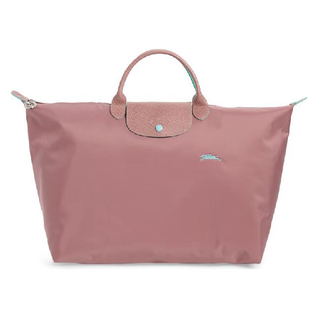 Longchamp Le Pliage Club 18 Type L Large Travel Weekender Tote Antique Pink