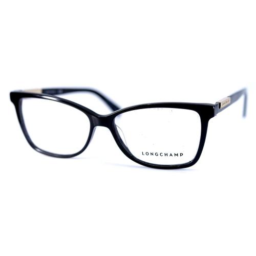 Longchamp LO2646 001 Black Cat Eye Womens Full Rim Eyeglasses 55-14-140