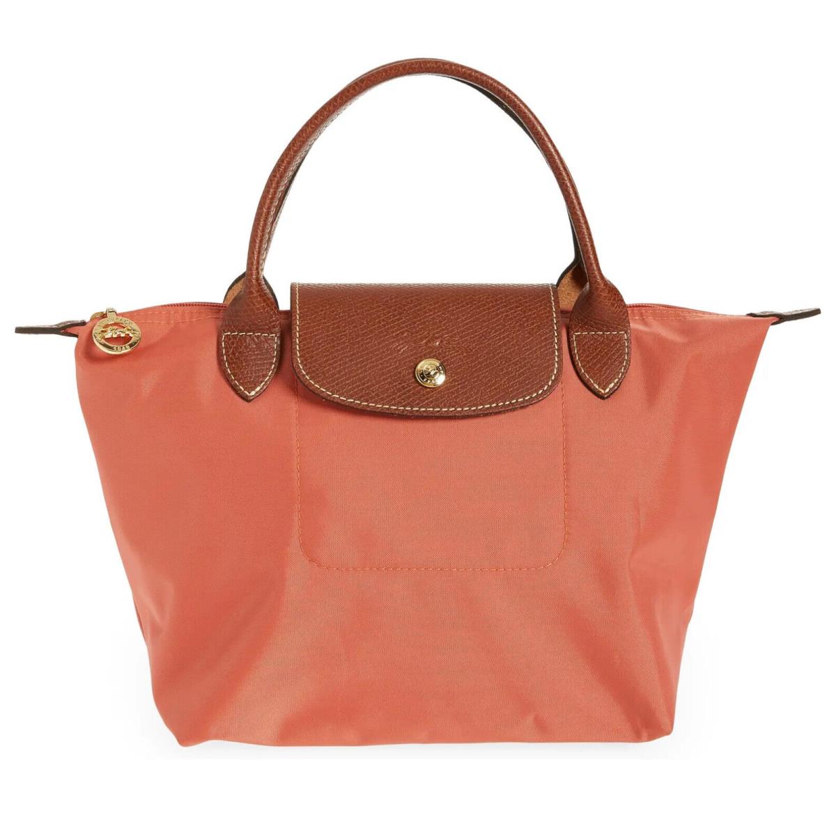 Longchamp Le Pliage Type S Small Handheld Tote Blush Orange