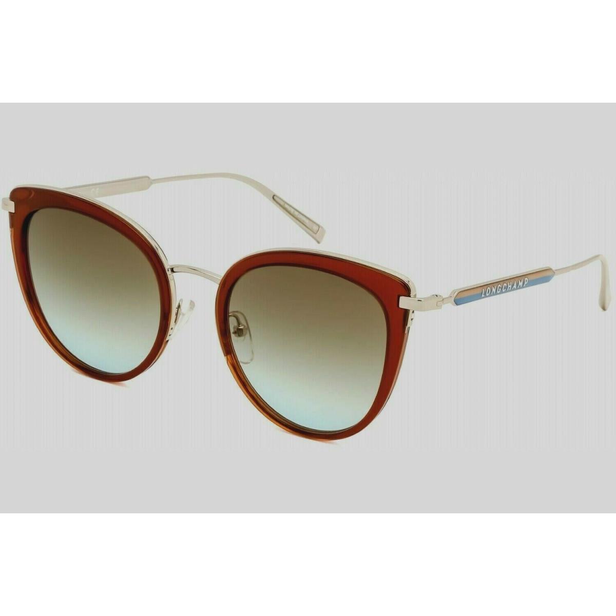 Longchamp LO661s 726 53mm Brick Brown Blue Gradient Cat Eye Women`s Sunglasses