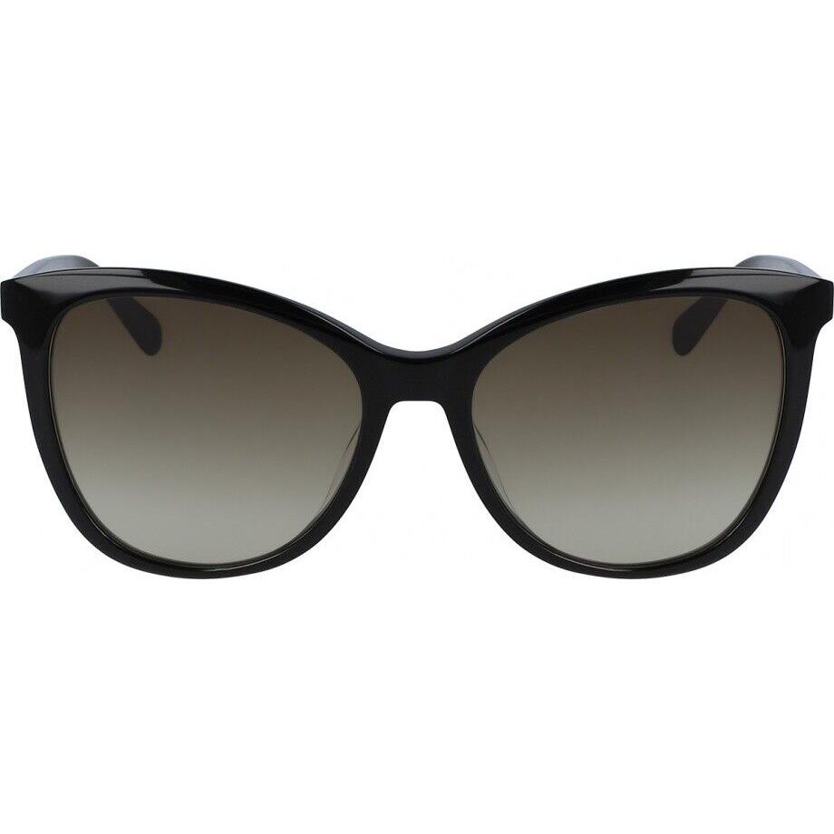 Longchamp LO648s 010 55mm Black Havana Grey Gradient Square Women`s Sunglasses