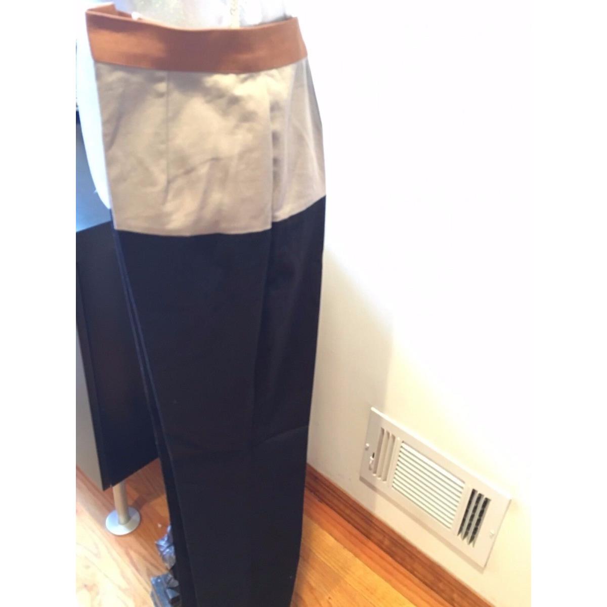 Longchamp Black Beige Cotton Pants Size 4 38