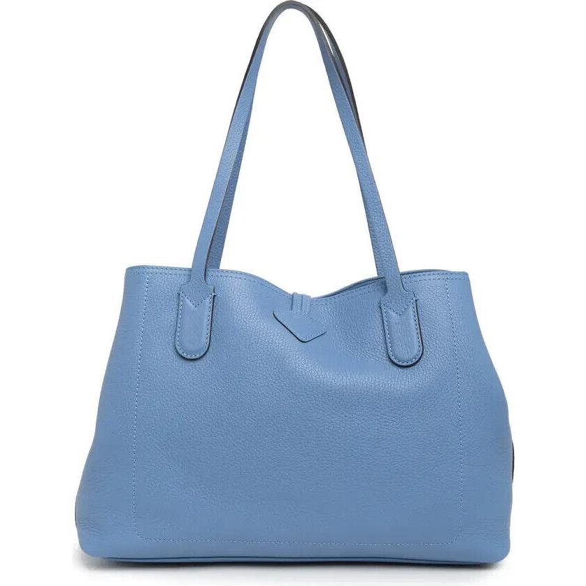 Longchamp Roseau Essential Medium Leather Tote Blue Mist 2686968