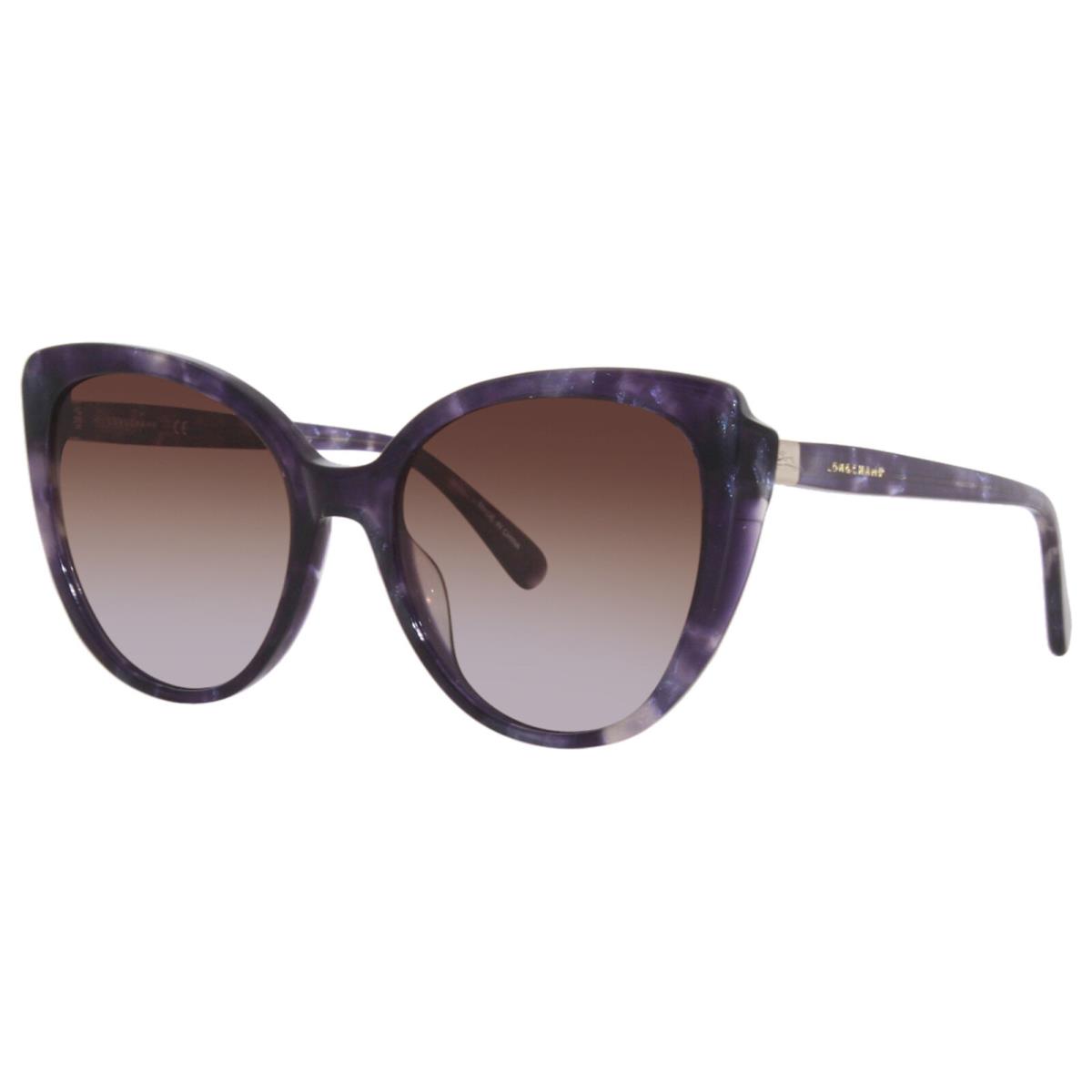 Longchamp LO670S 421 Sunglasses Women`s Marble Blue/brown Gradient Cat Eye 54mm