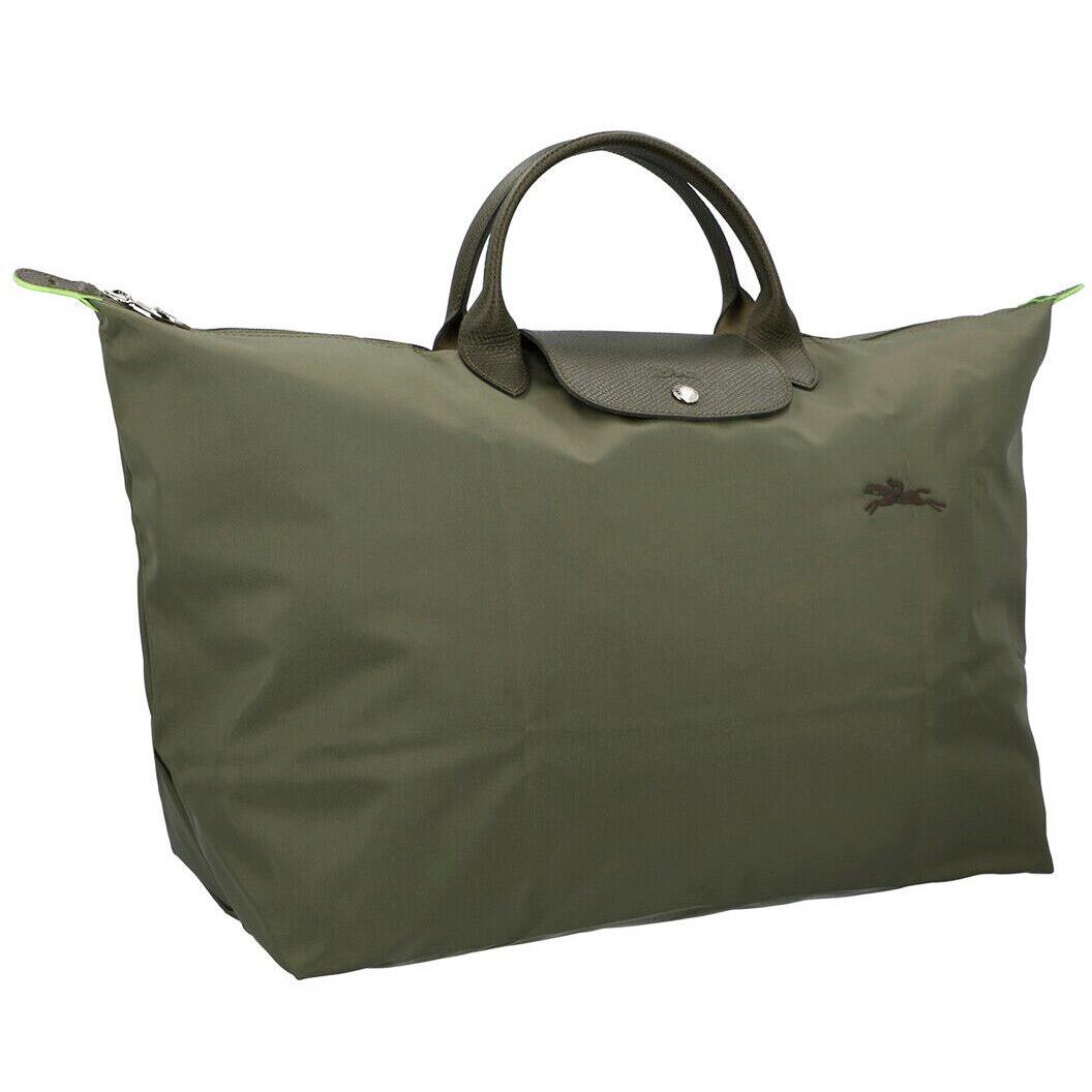 Longchamp Le Pliage 18 Type L Large Weekender Travel Tote Forest Green