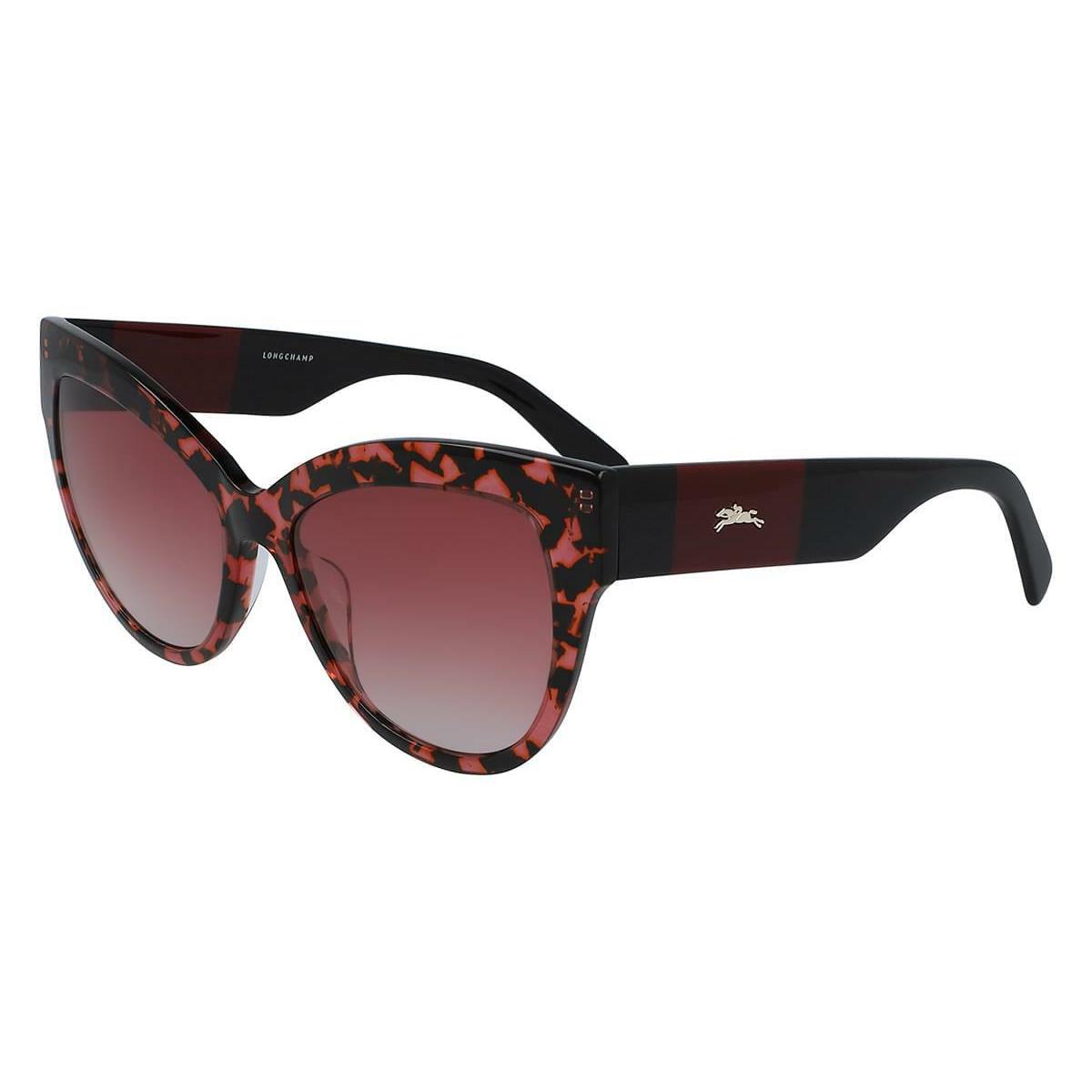 Longchamp LO649S 541 Red Tortoise Sunglasses with Longchamp Case