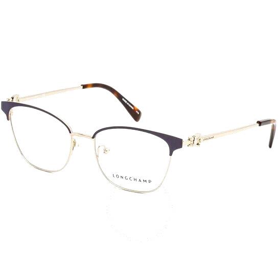 Longchamp LO2111 424 Navy Blue Gold Cat Eye Full Rim 52-17-140