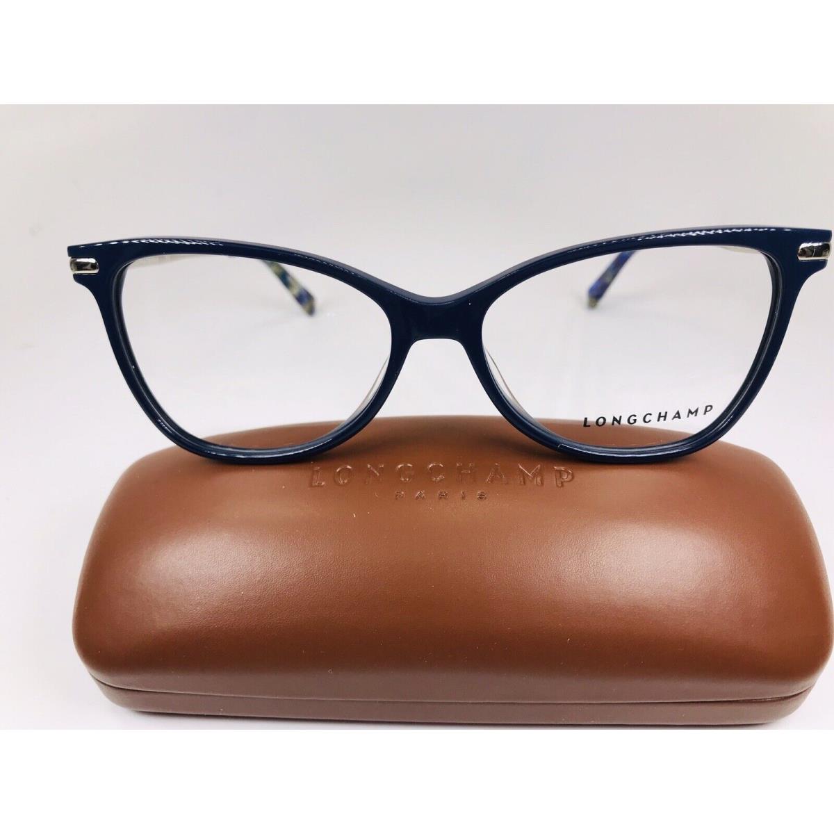 Longchamp LO2636 424 Blue Eyeglasses 55mm with Case