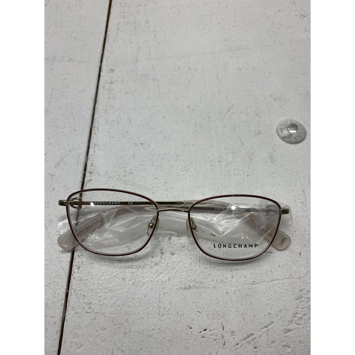 Longchamp Burgundy Wire Frame Eyeglasses Size 52-17-140