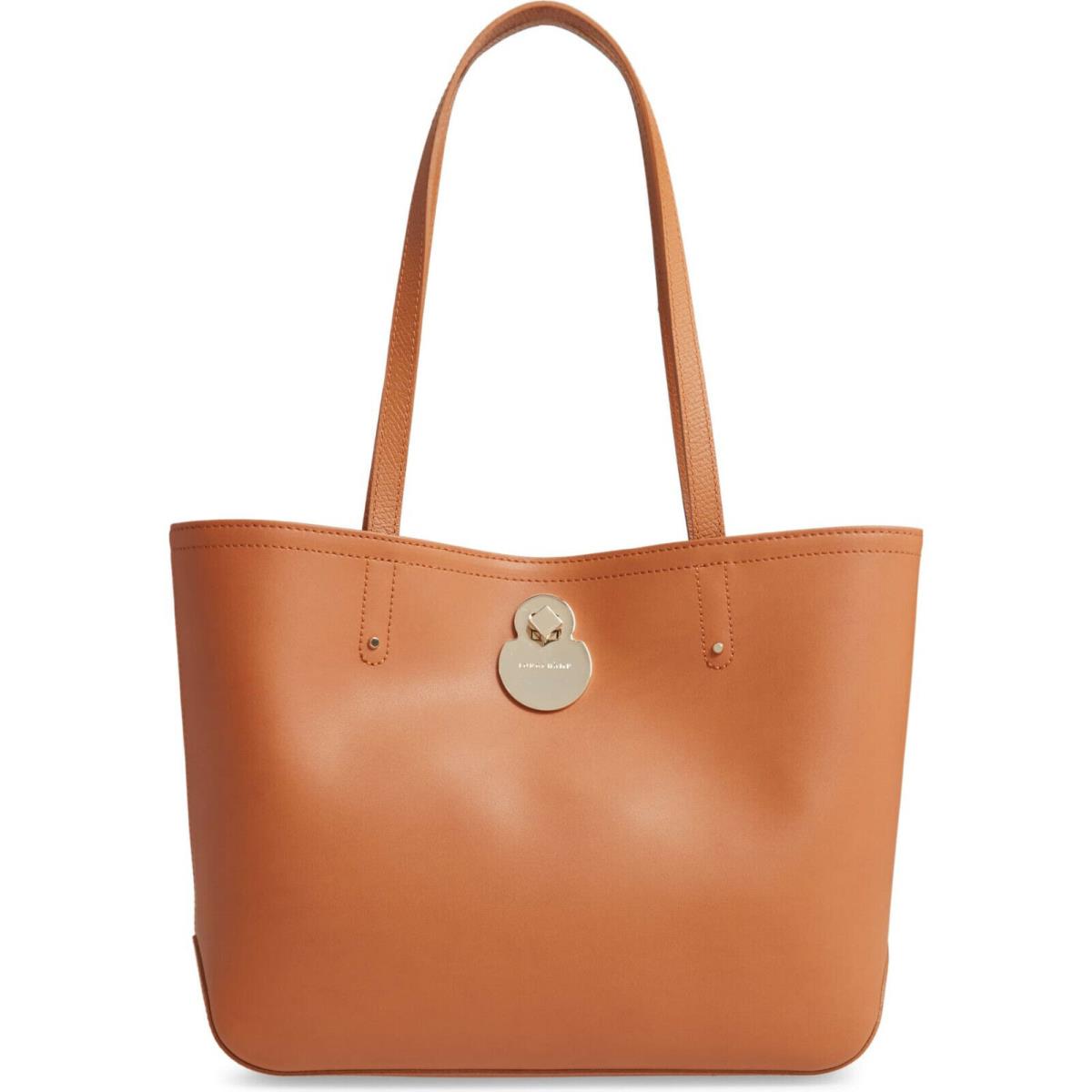 Longchamp Cavalcade Leather Shoulder Tote Natural Brown Tan