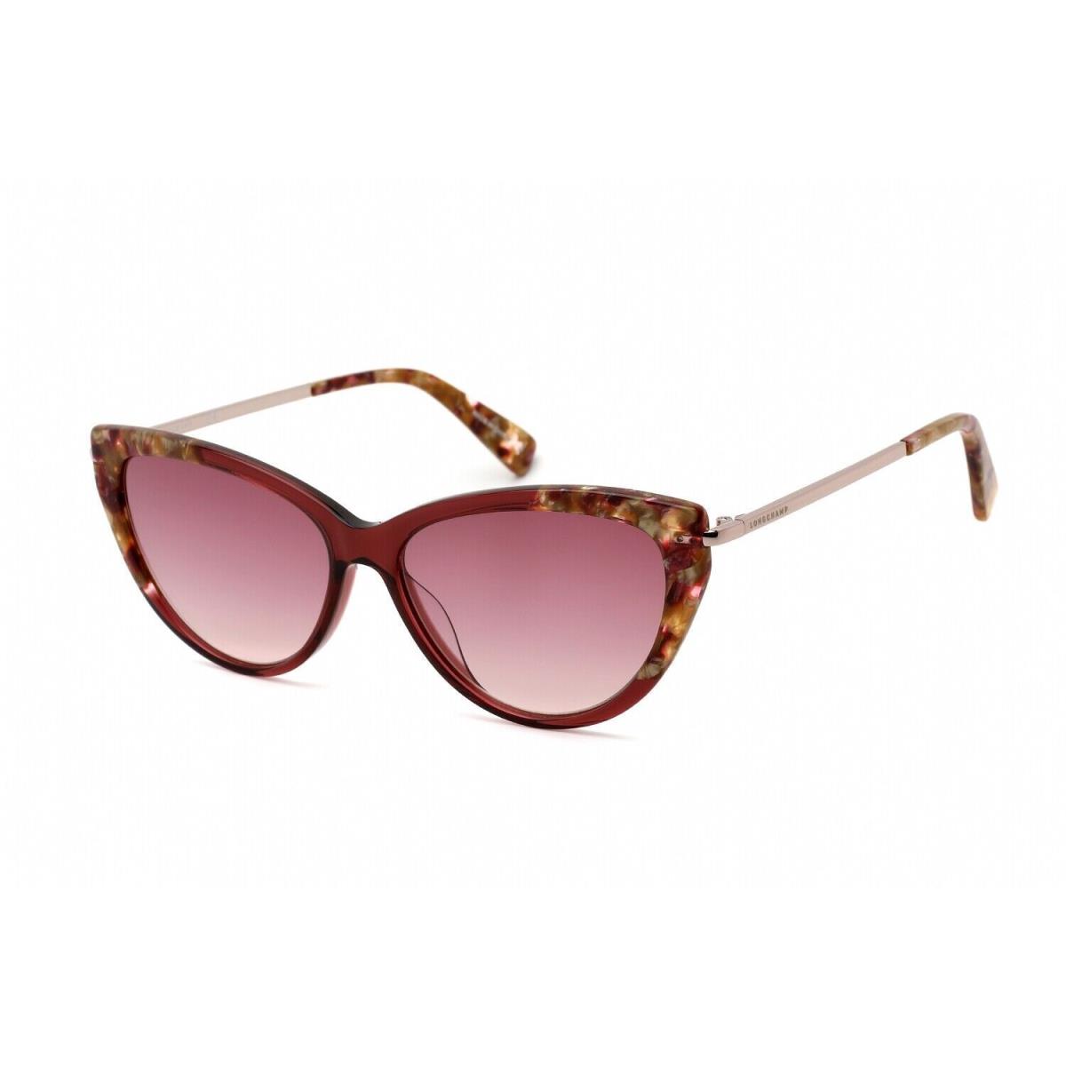 Longchamp LO637S-611-56 Sunglasses Size 56mm 140mm 14mm Ruby - Frame: Ruby, Lens: Bordeaux Gradient