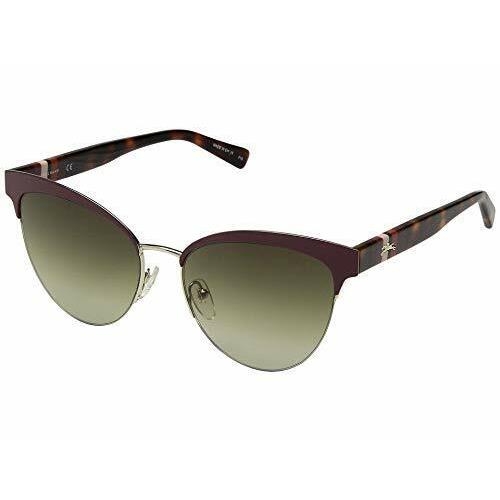 Longchamp LO111SL Wine Sunglasses 55mm with Green Lenses Case