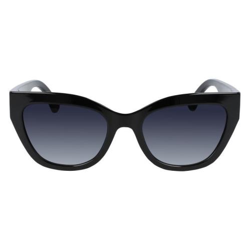 Longchamp LO 691S 001 Black Sunglasses with Blue Gradient Lenses