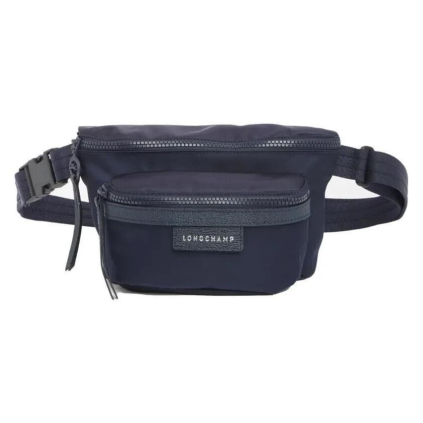 Longchamp Le Pliage Neo Nylon Belt Bag Navy Blue - Handle/Strap: Blue, Hardware: Silver, Exterior: Navy