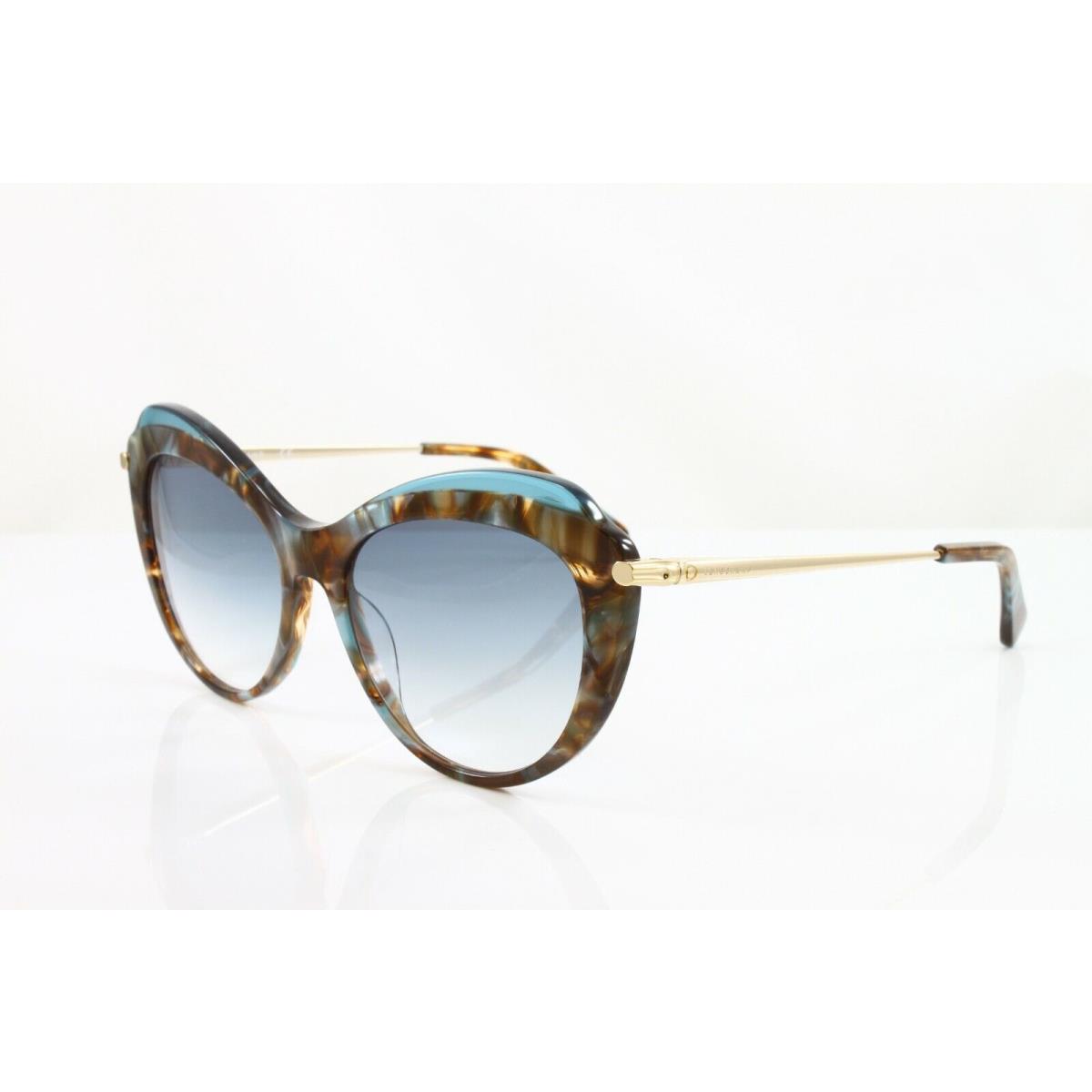 Longchamp Women`s Cat-eye Sunglasses LO617S 251 Marble Brown Azure 55mm