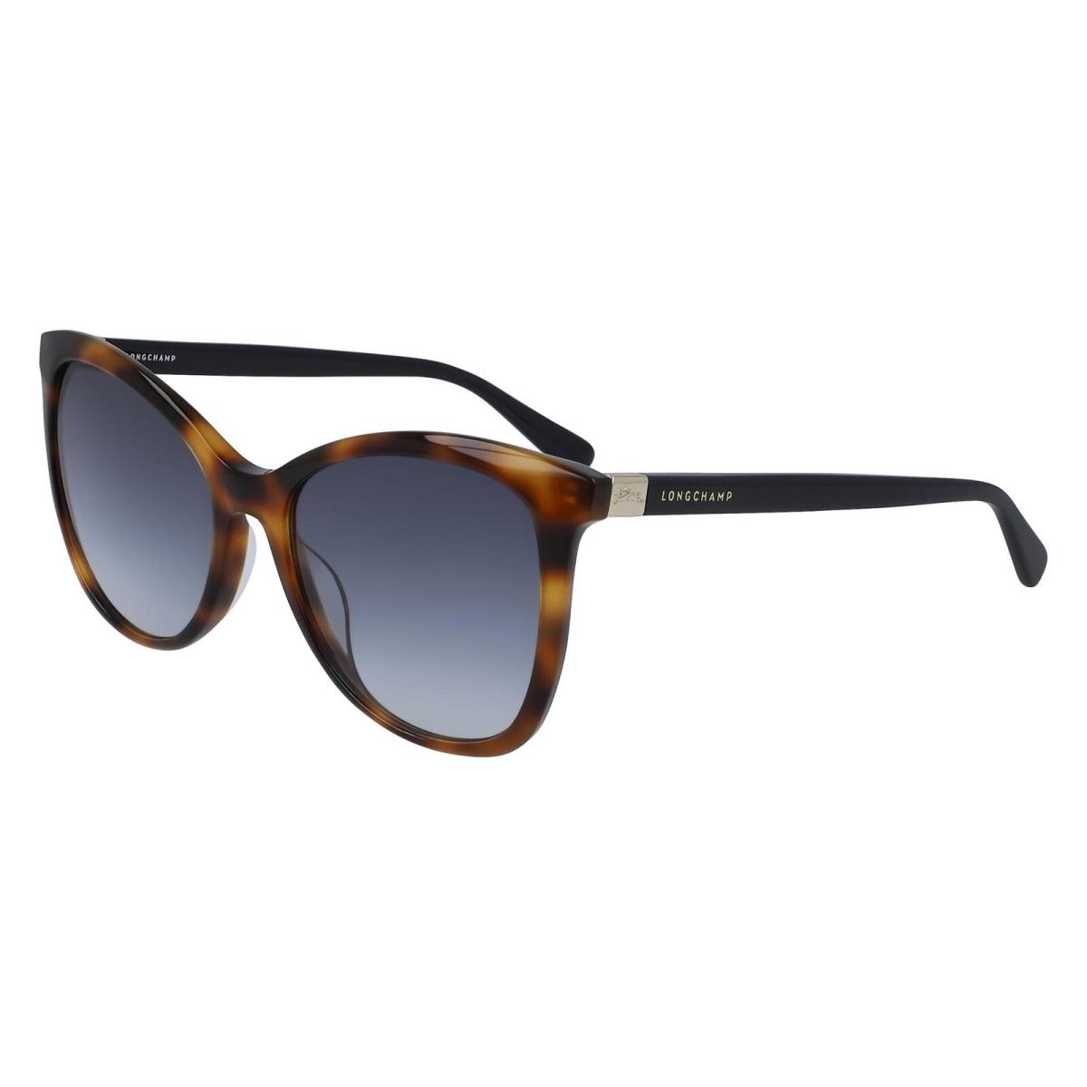 Longchamp LO 648S 219 Havana Sunglasses with Blue Gradient Lenses