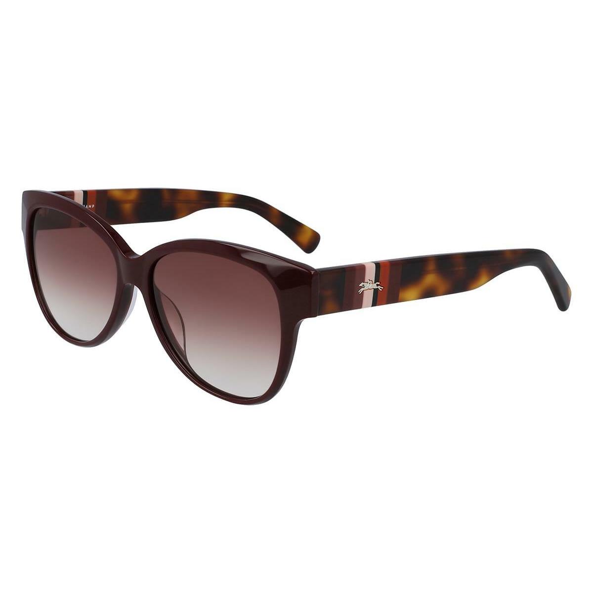 Longchamp LO635S 604 Burgundy Havana Sunglasses 56mm w/ Pink Lenses Case - Burgundy, Frame: Burgundy & Havana, Lens: Pink