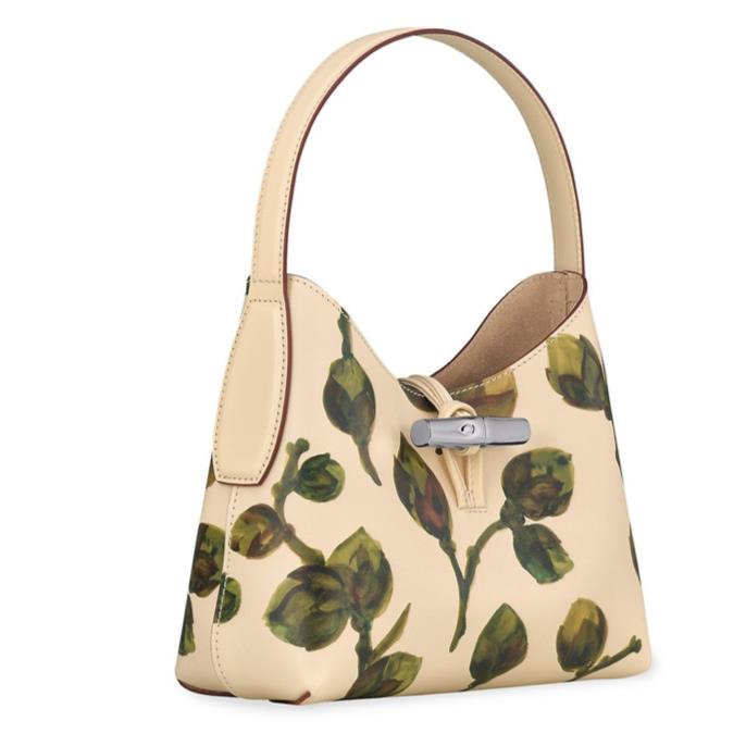 Longchamp Women`s Roseau XS Leather Shoulder Hobo Bag In Khaki