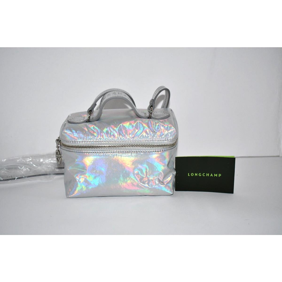 Longchamp Le Pliage Futuristic XS Vanity Crossbody in Silver Holographic 10187H