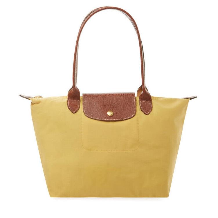 Longchamp Le Pliage Medium Small Shoulder Tote Curry Yellow 2605089 Authentc