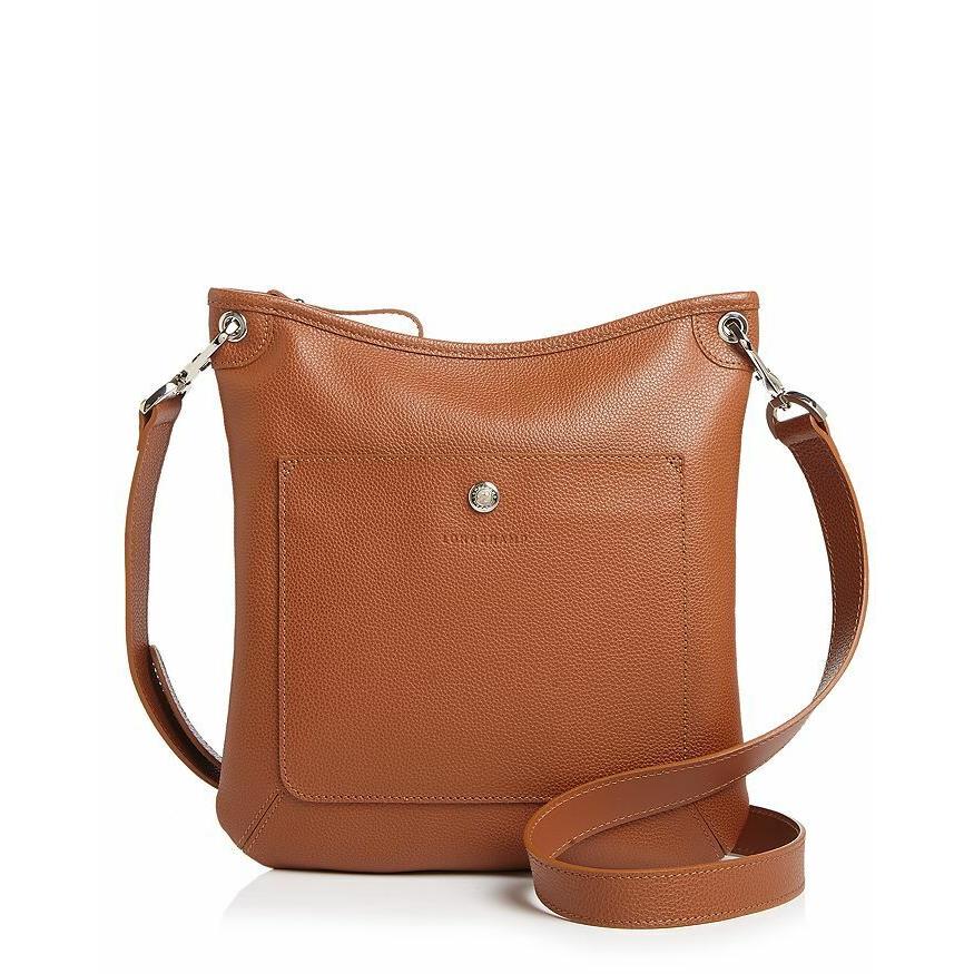 Longchamp Le Foulonne Leather Swingpack Crossbody Bag Caramel Brown Authentc