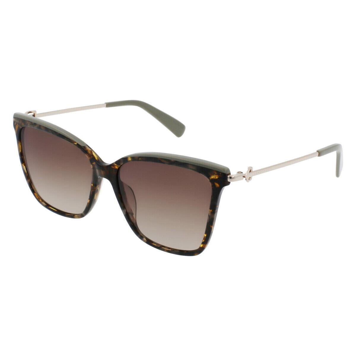 Longchamp LO683S 341 56mm Green Tortoise Brown Gradient Women`s Sunglasses