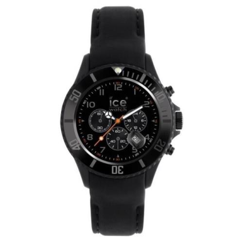 Ice Watch Men`s Chronograph Black Dial Leather Watch CH.BK.B.L.11