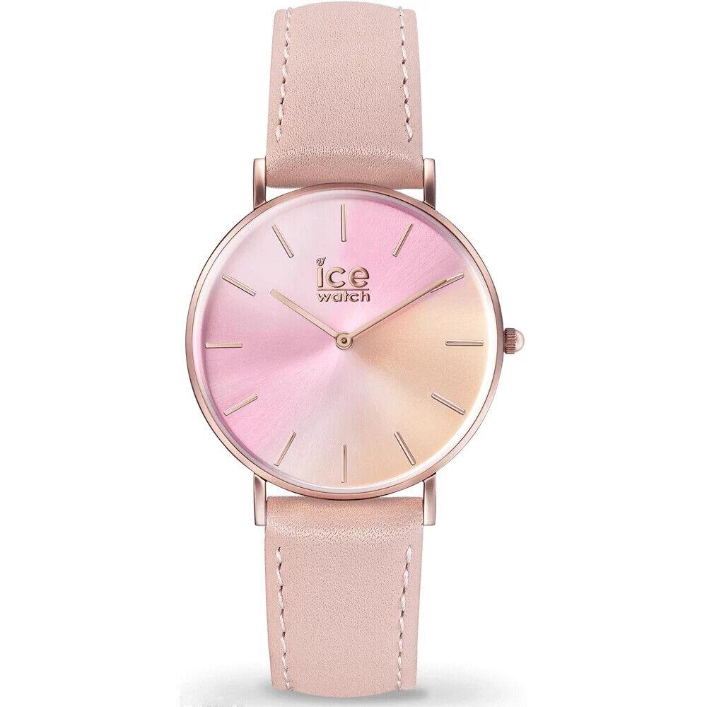 Ice Ballerina Rose Gold Stainless Steel Case Pink Strap Women`s Watch. 015754