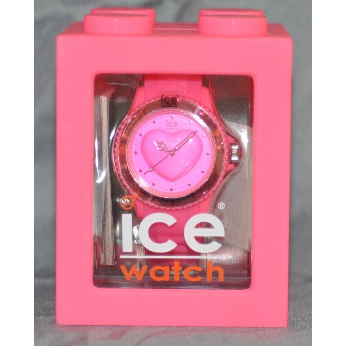 Ice Watch Unisex Love Pink Heart Dial Pink Polyurethane Watch LO.PK.U.S.10