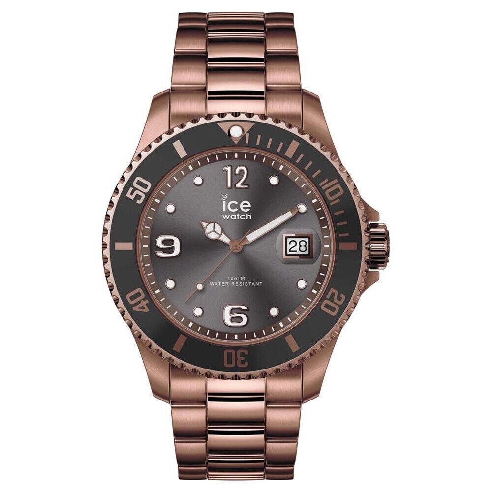 Ice Bronze Stainless Steel Case and Strap with Black Dial Men`s Watch. 016767