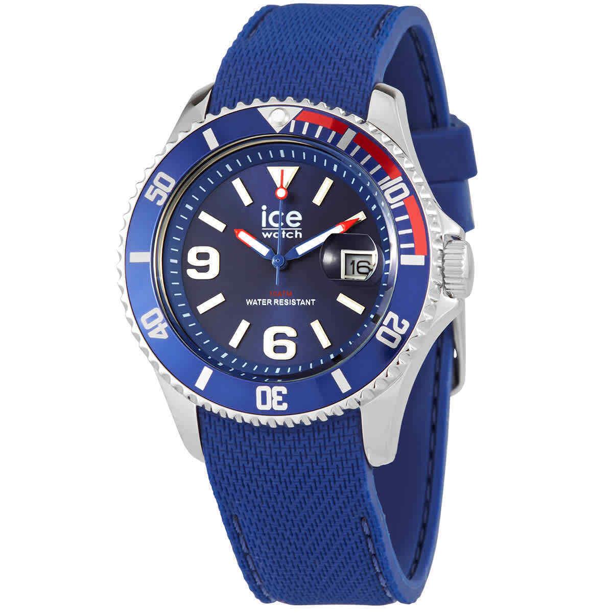 Ice Watch Quartz Blue Dial Unisex Watch 020376 - Dial: Blue, Band: Blue, Bezel: Silver-tone