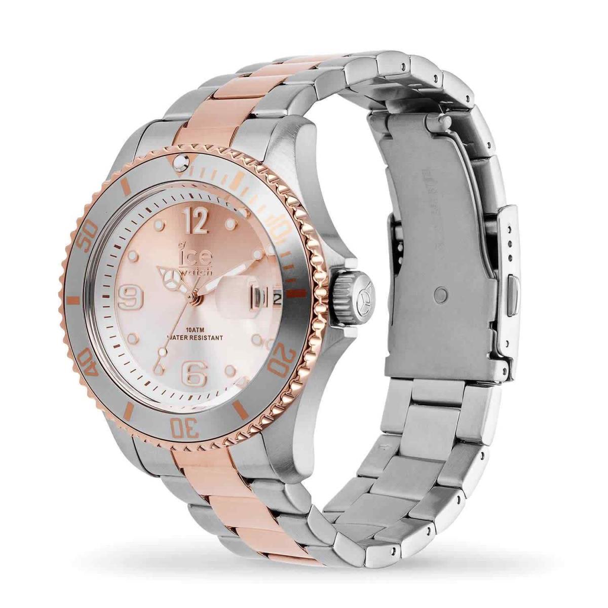 Ice Watch Quartz Silver Pink Dial Two-tone Watch 016769 - Dial: Silver / Pink, Band: Two-tone (Silver-tone and Rose Gold-tone), Bezel: Silver-tone