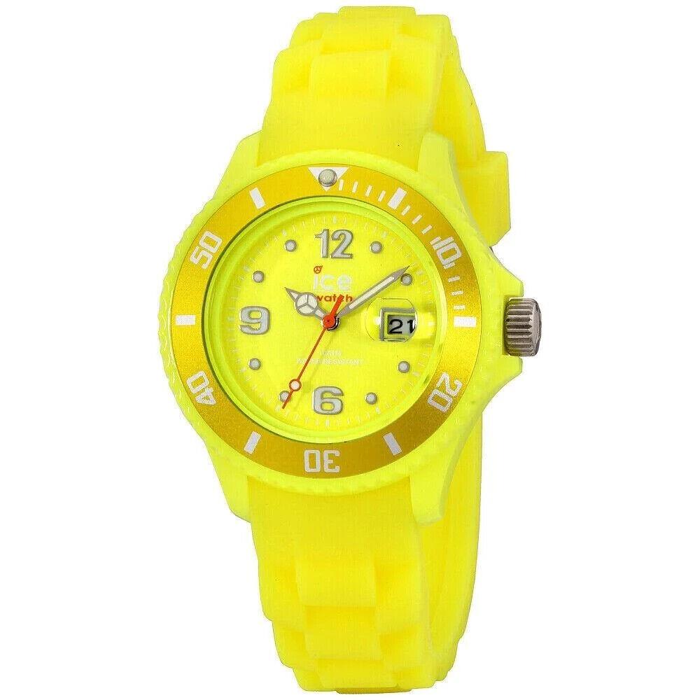 Ice Watch - Flashy Yellow Dial Silicone Strap Unisex Watch SS.NYW.S.S.12