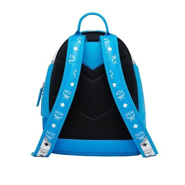 Mcm Stark M Move Backpack Visetos MMK9SVE77BL Blue/white