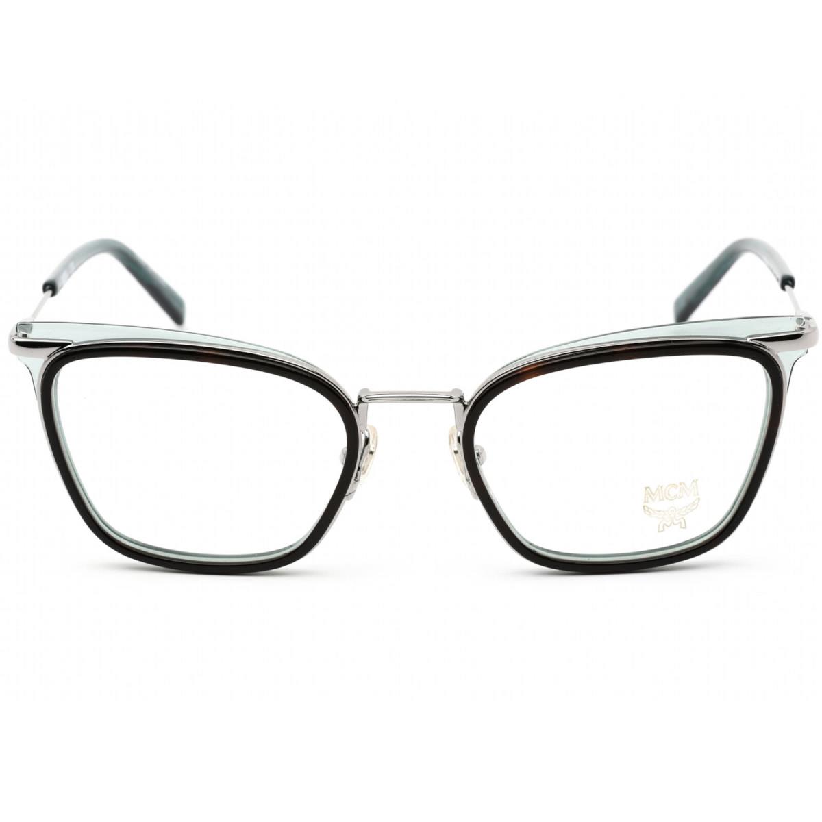 Mcm Men`s Eyeglasses Clear Lens Havana/petrol Cat Eye Shape Frame MCM2146 240