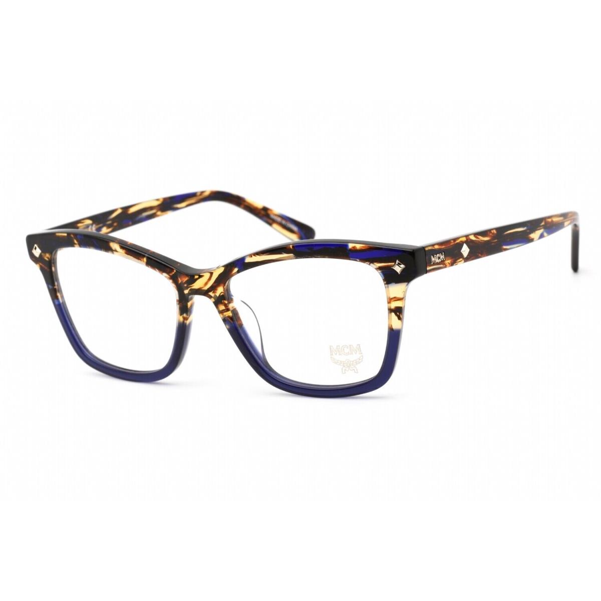 Mcm Women`s Eyeglasses Clear Lens Havana/blue Cat Eye Shape Frame MCM2614 235