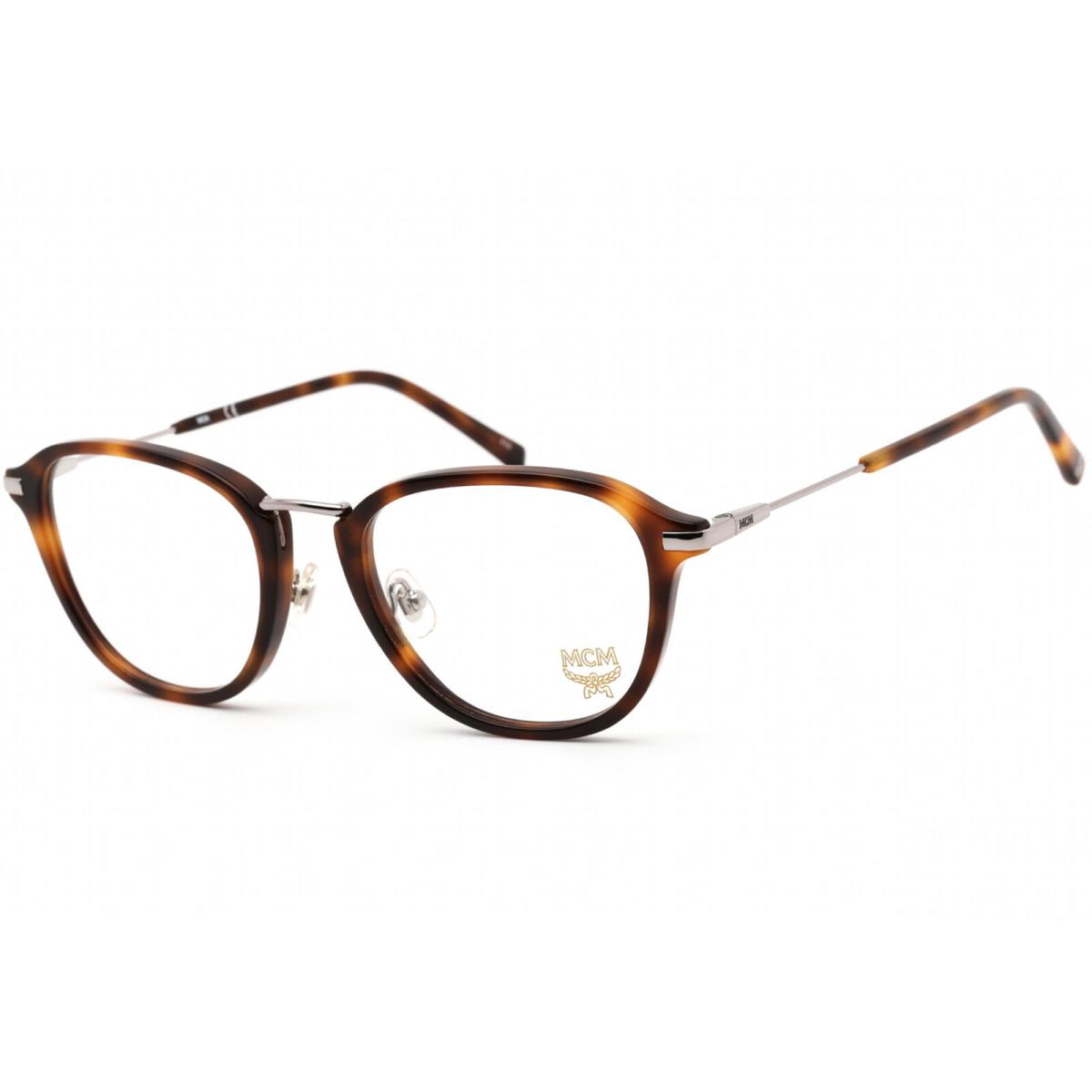 Mcm Unisex Eyeglasses Clear Lens Havana Acetate/metal Square Frame MCM2703 214