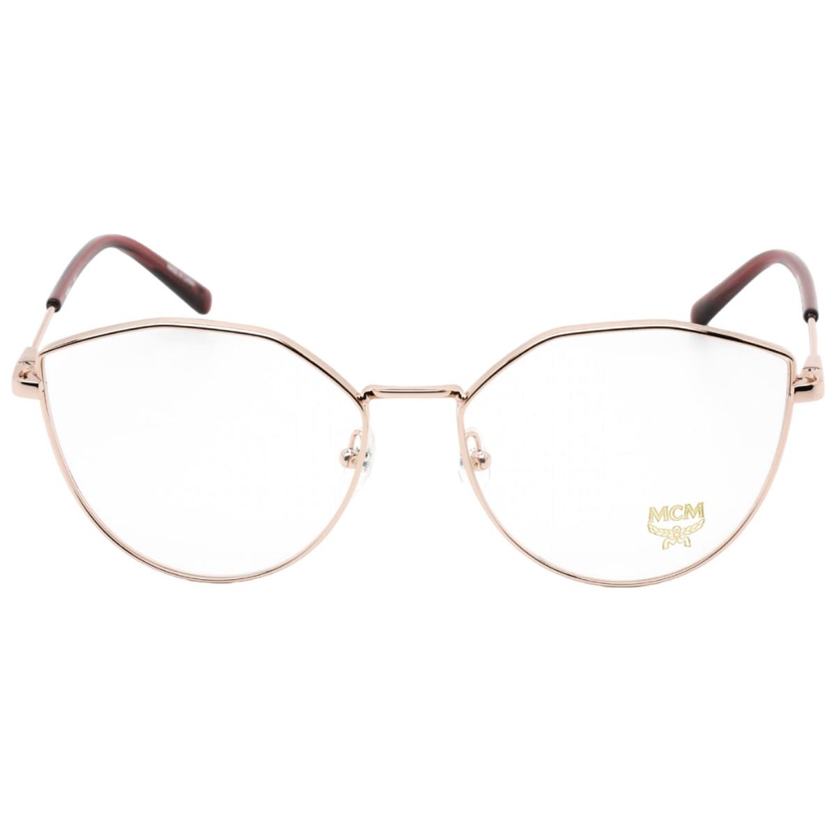 Mcm Women`s Eyeglasses Clear Demo Lens Rose Gold Oval Shape Frame MCM2151 780